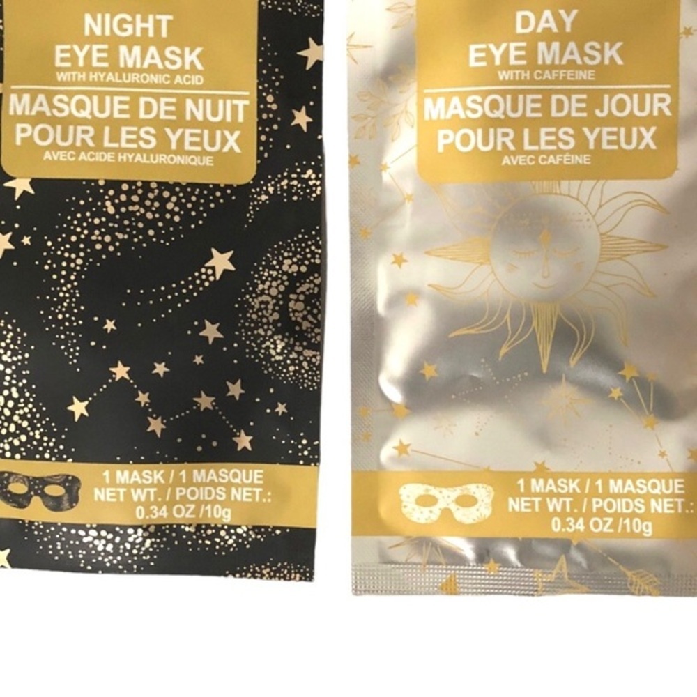 4pack Hyaluronic acid night eye mask & caffeine infused day eye masks new